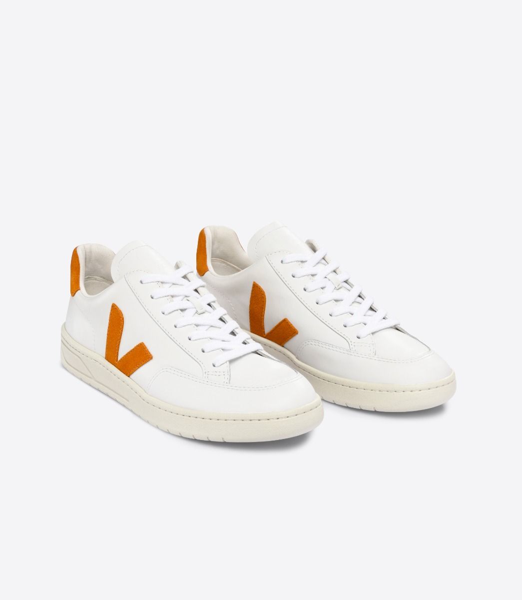 VEJA V-12 LEATHER WHITE PUMPKIN | VJ24253