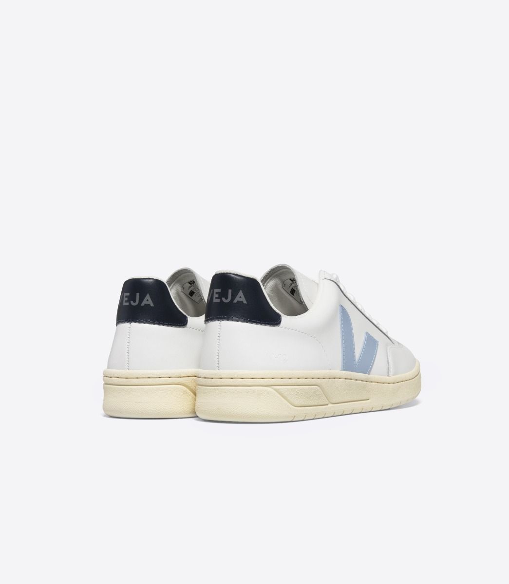 VEJA V-12 LEATHER WHITE STEEL NAUTICO | VJ24592