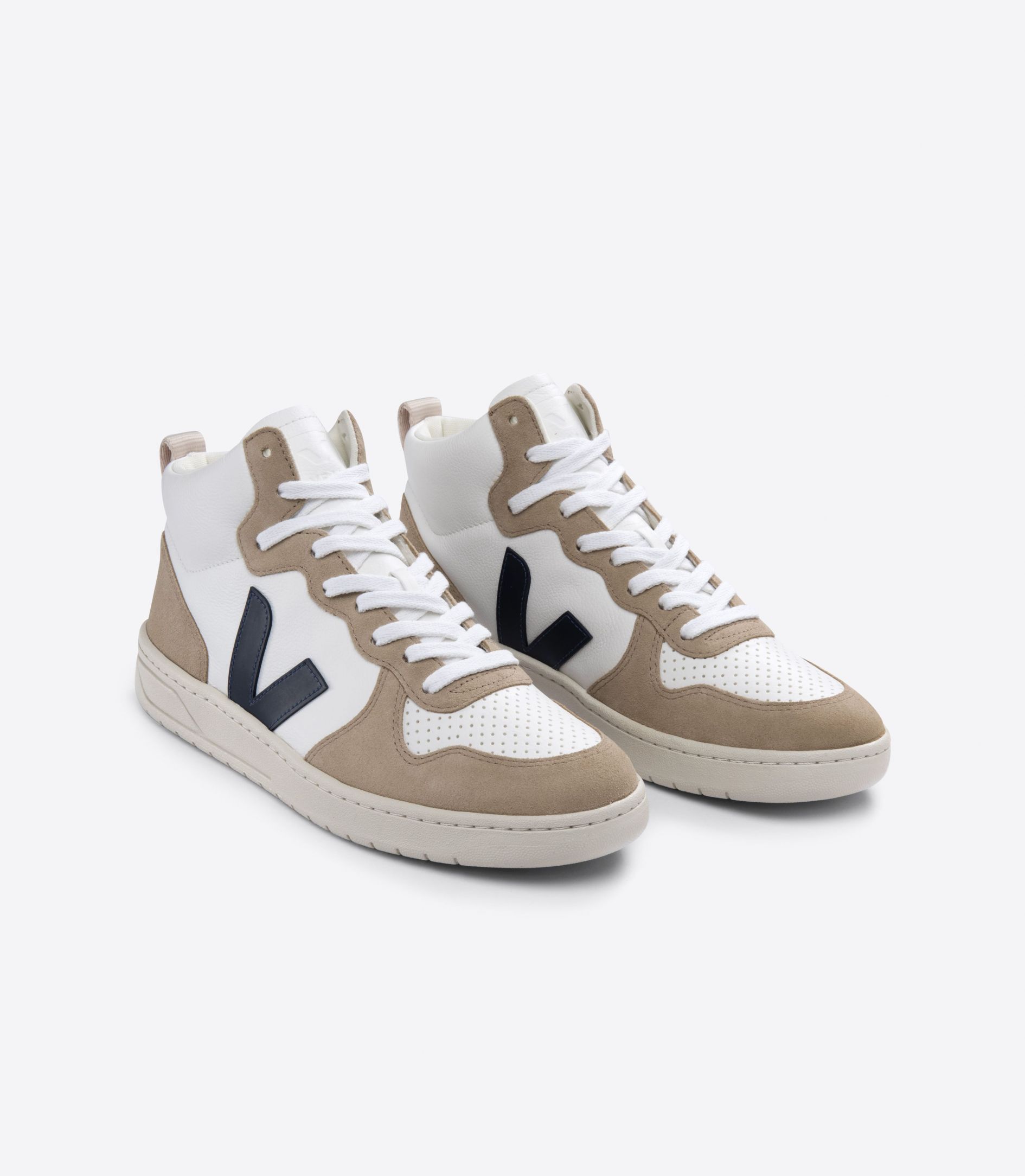 VEJA V-15 LEATHER WHITE NAUTICO SAHARA | VJ24637