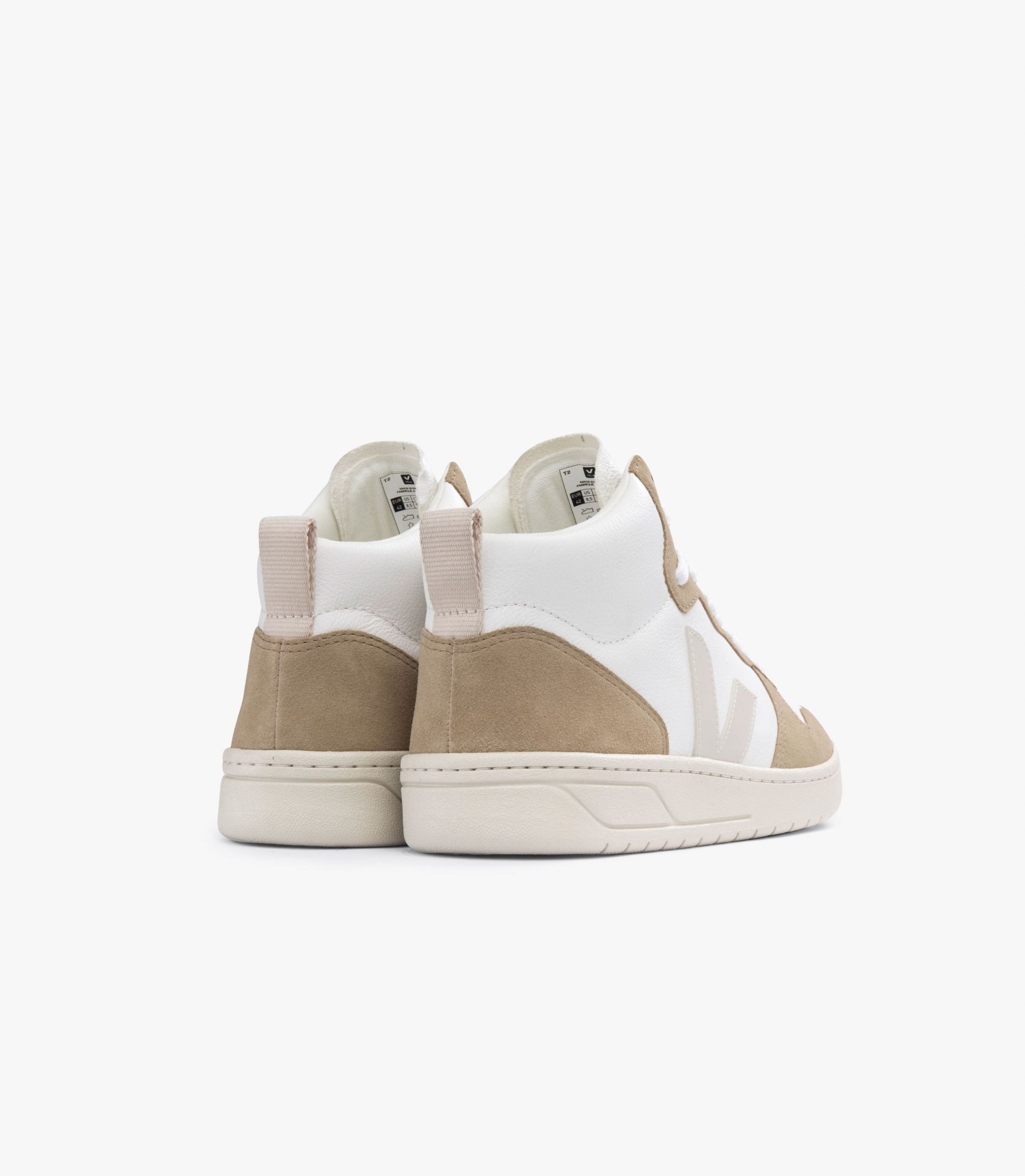 VEJA V-15 LEATHER WHITE PIERRE SAHARA | VJ24316