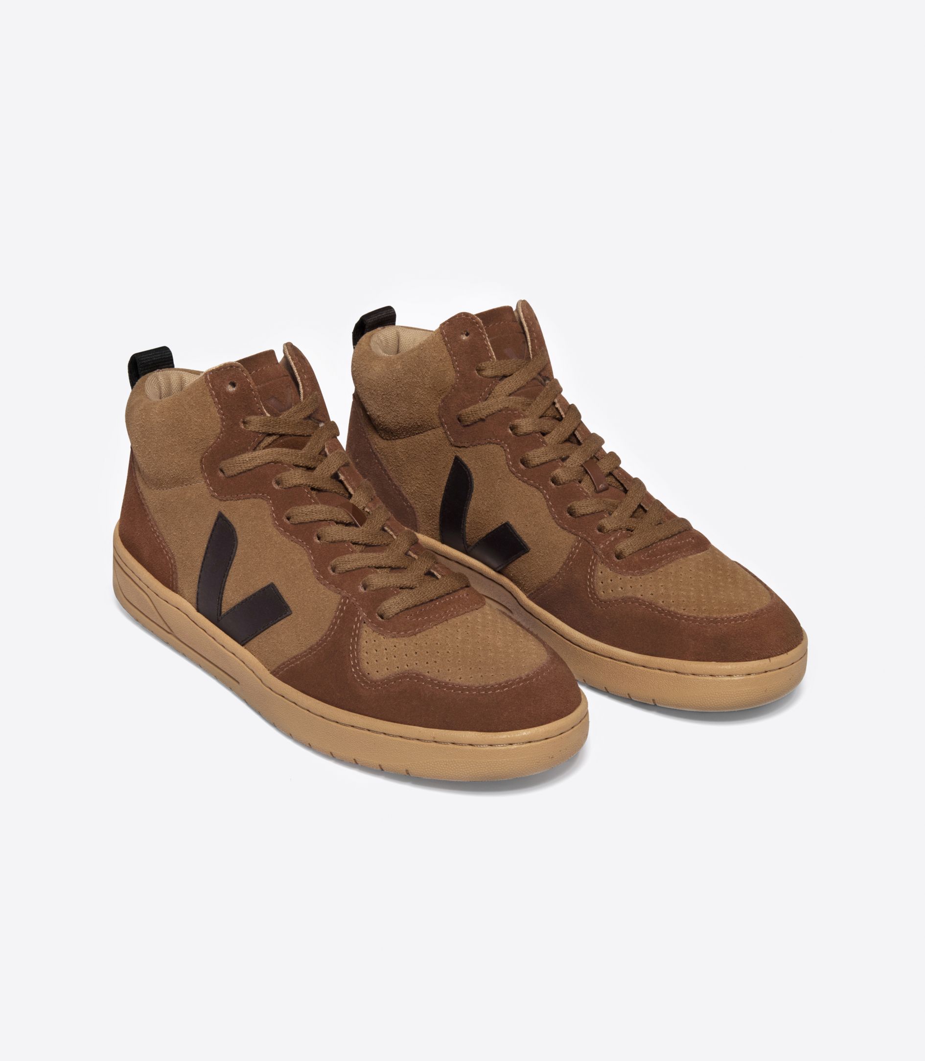 VEJA V-15 SUEDE BROWN BLACK | VJ24313