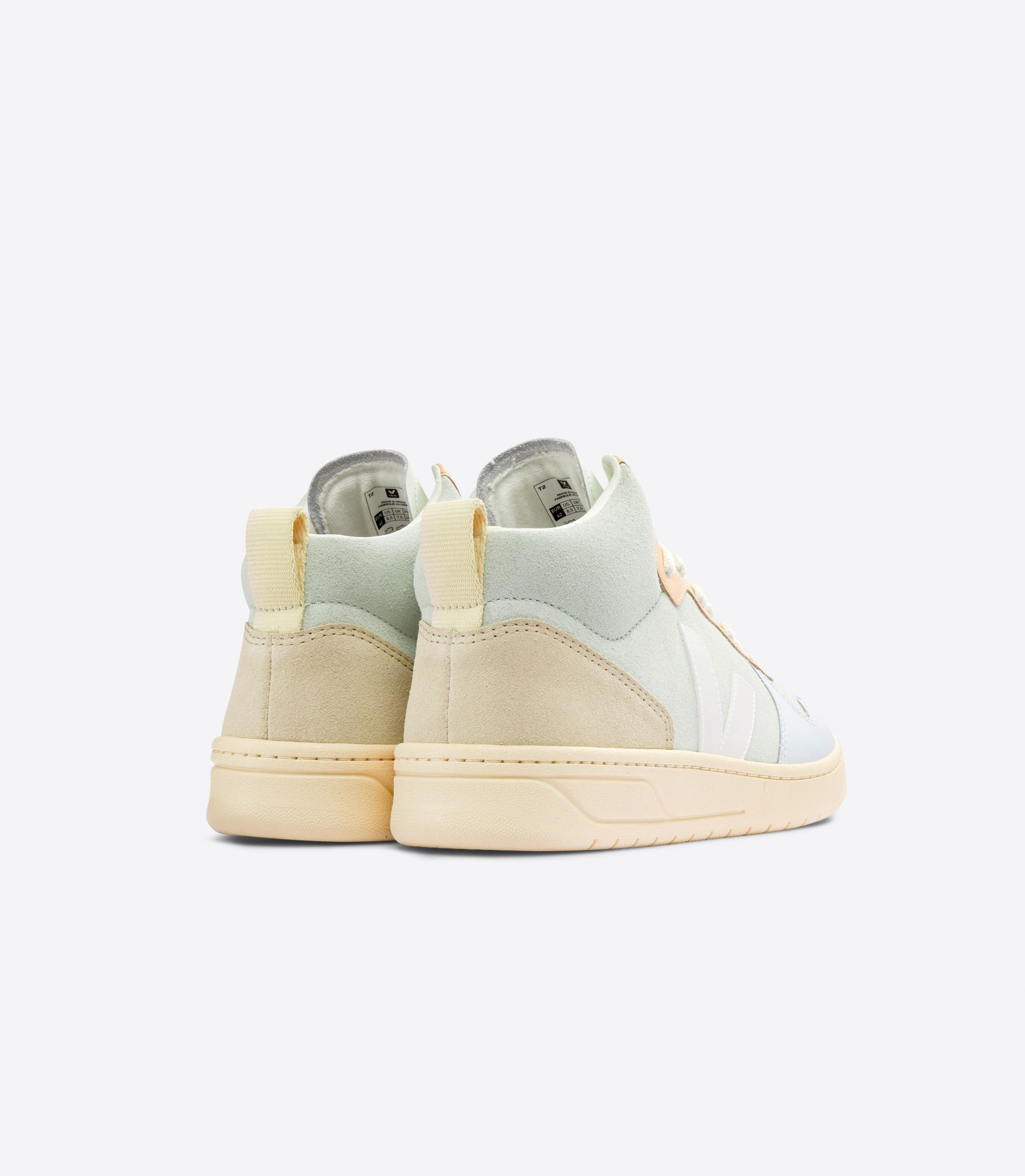 VEJA V-15 SUEDE JADE WHITE MULTICO | VJ24311