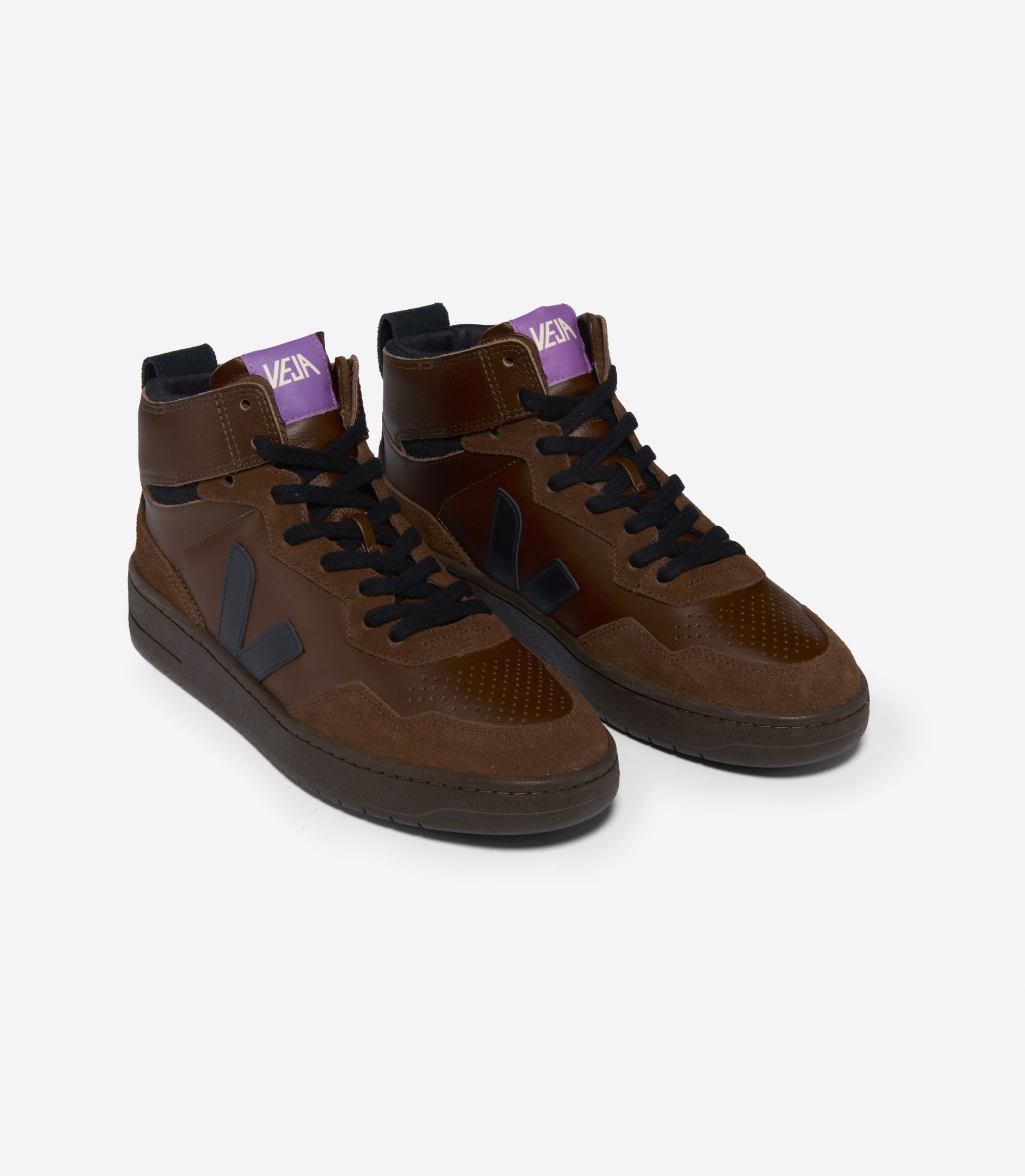 VEJA V-95 LEATHER WALNUT BLACK | VJ24321