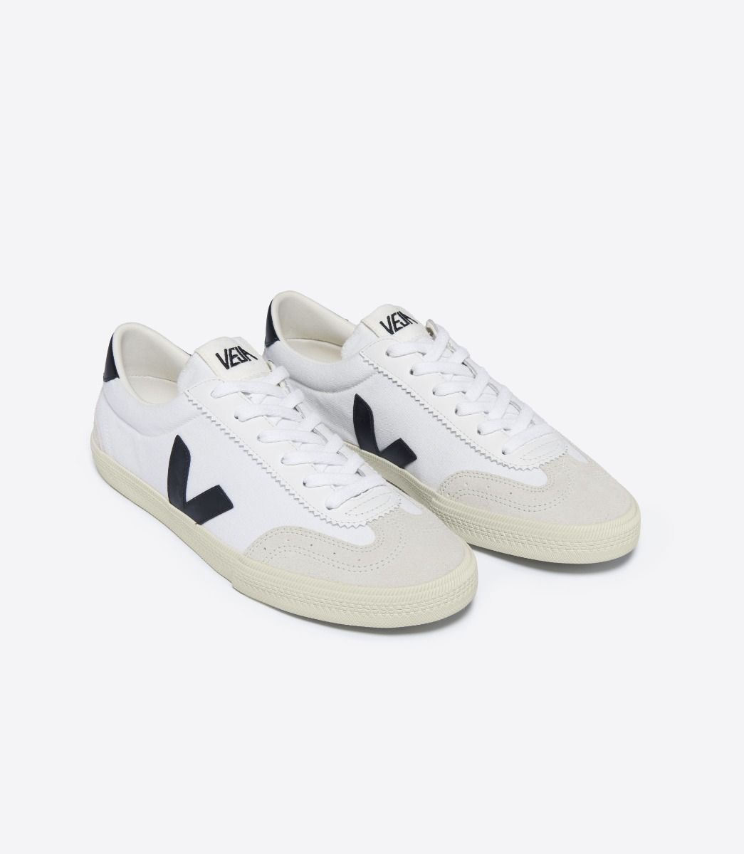 VEJA VOLLEY CANVAS WHITE BLACK | VJ24170