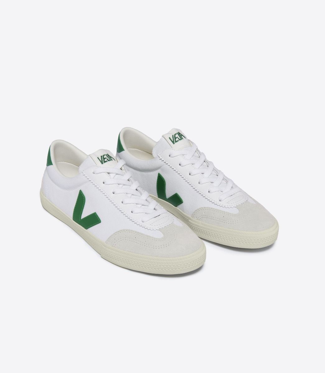 VEJA VOLLEY CANVAS WHITE EMERAUDE | VJ24171