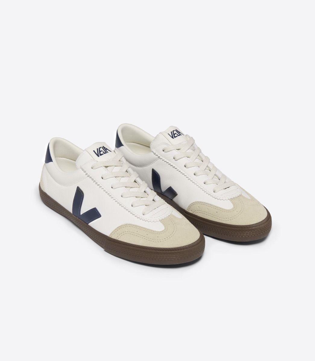 VEJA VOLLEY LEATHER WHITE NAUTICO BARK | VJ24478