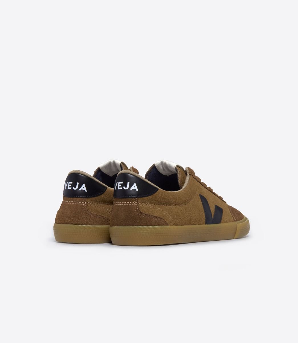 VEJA VOLLEY SUEDE CAMEL BLACK | VJ24174