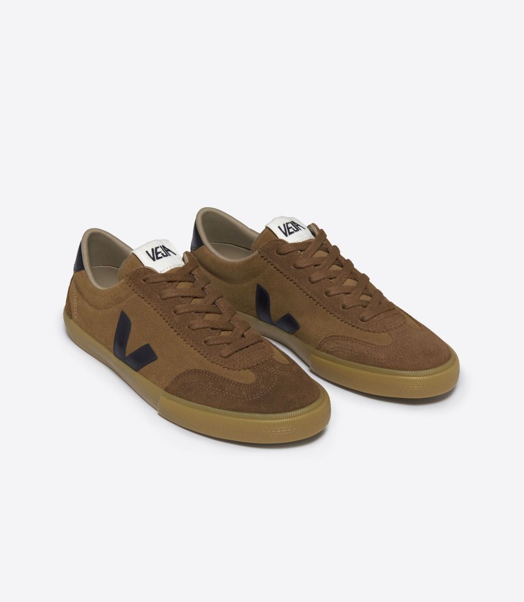 VEJA VOLLEY SUEDE CAMEL BLACK | VJ24473